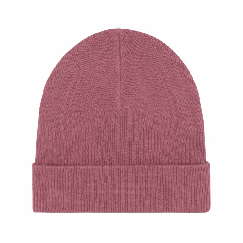 Strick Beanie Recycelt und Bio in Altrosa