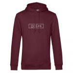 mocean Classy Ocean Unisex Hoodie in burgundy