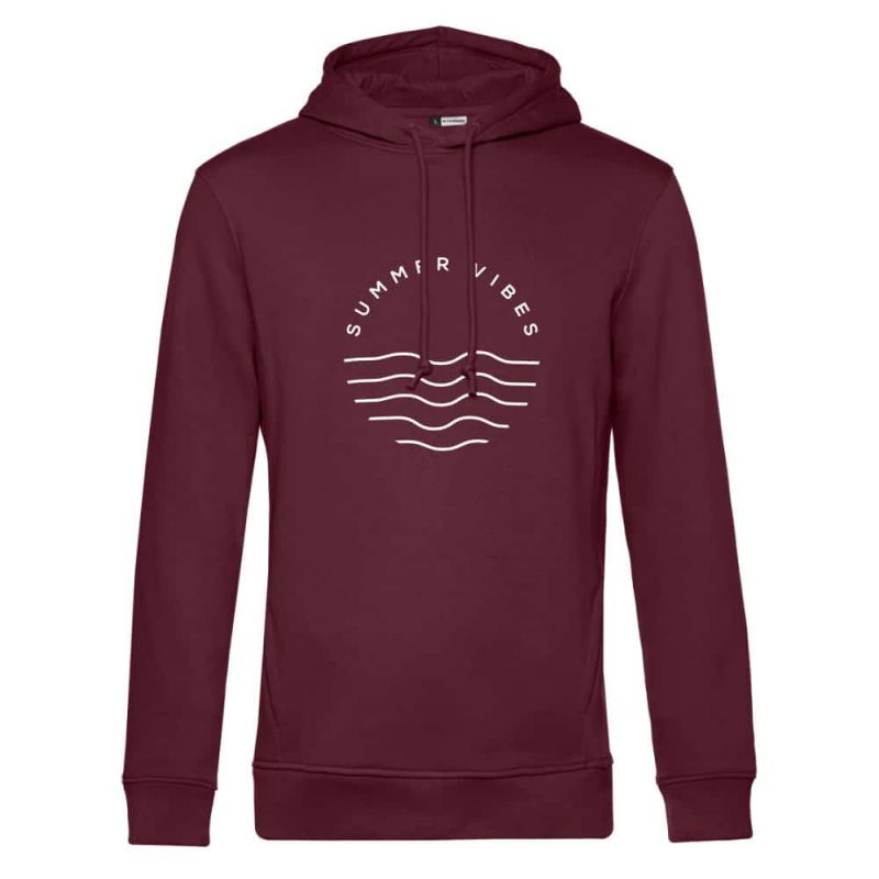 mocean Classy Summervibes Unisex Hoodie in burgundy