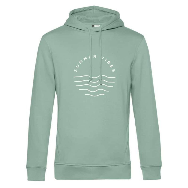 mocean Classy Summervibes Unisex Hoodie in softgreen