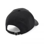 6-Panel Cap Rückansicht in schwarz