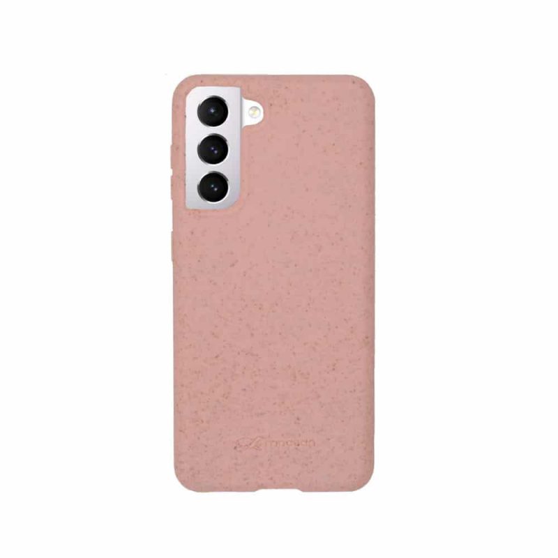 Kompostierbare Handyhülle Samsung S21 5G in pink Rückansicht