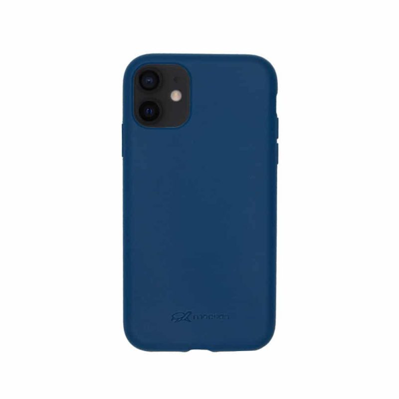 Kompostierbare Handyhülle iPhone 11 in blau Rückansicht