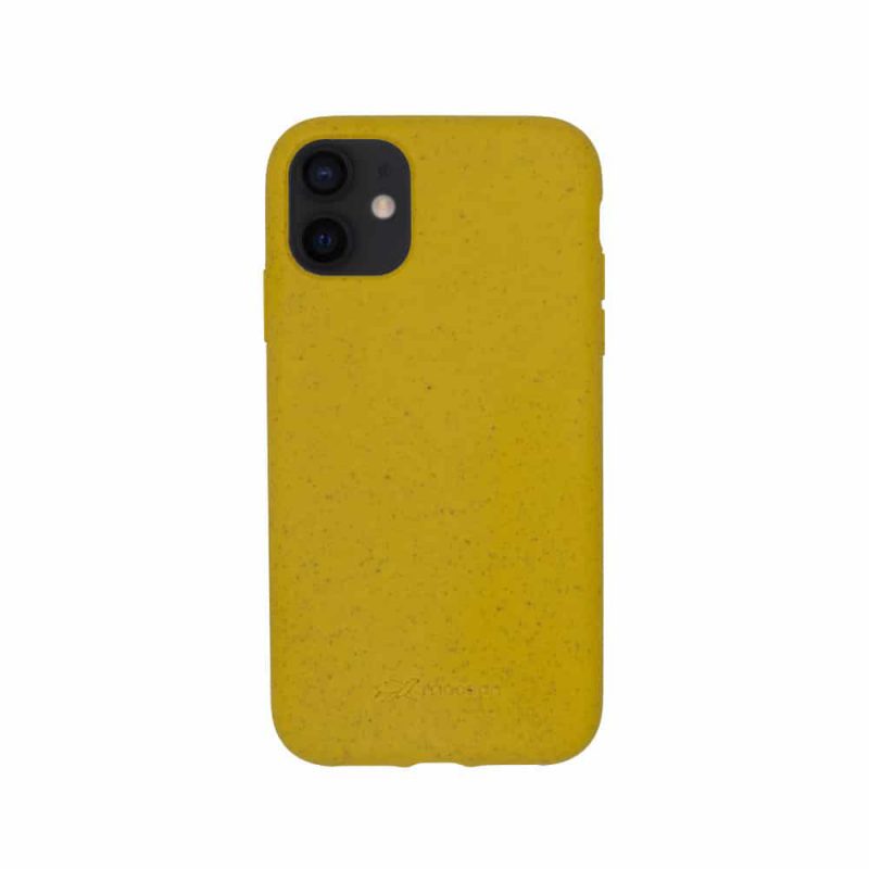 Kompostierbare Handyhülle iPhone 11 in gelb Rückansicht