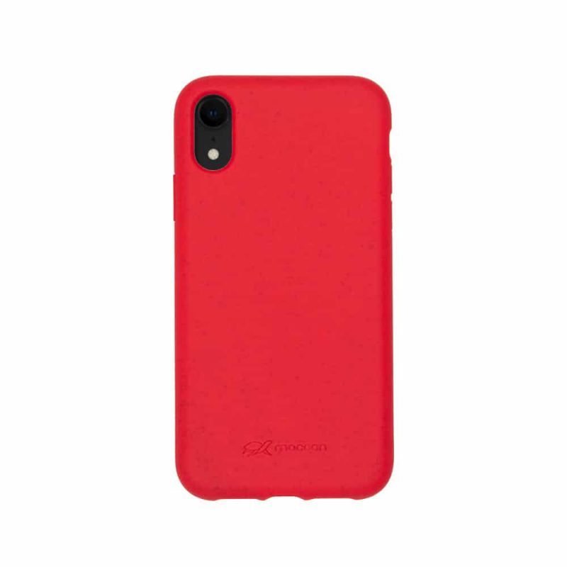 Kompostierbare Handyhülle iPhone XR in rot Rückansicht