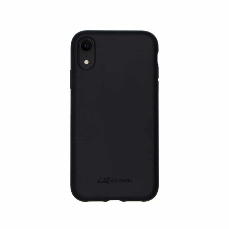 Kompostierbare Handyhülle iPhone XR in schwarz Rückansicht