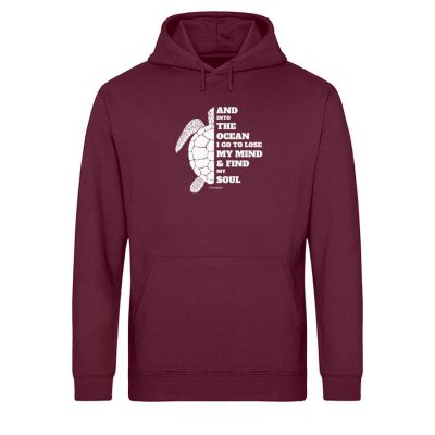 And into the Ocean - Light Unisex Bio Hoodie - burgundy