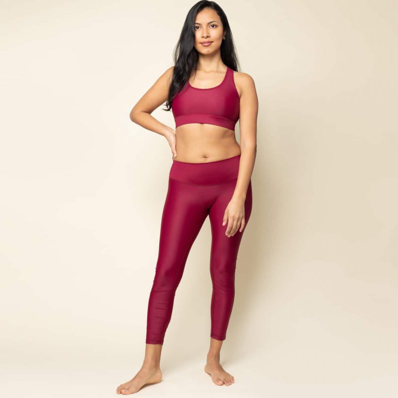 Activewear mocean 7/8 leggings aus Econyl burgundy