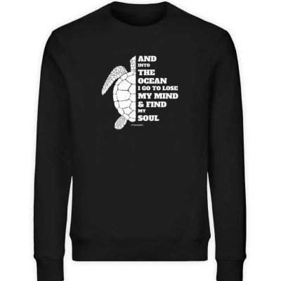 And into the sea - Unisex Organic Sweater - black