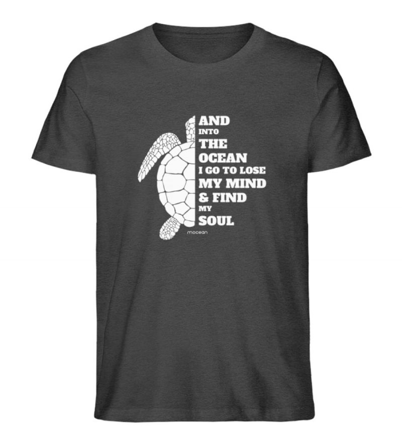 And into the Ocean - Unisex Bio T-Shirt - dark heather grey