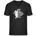 And into the Ocean – Unisex Bio V T-Shirt – black