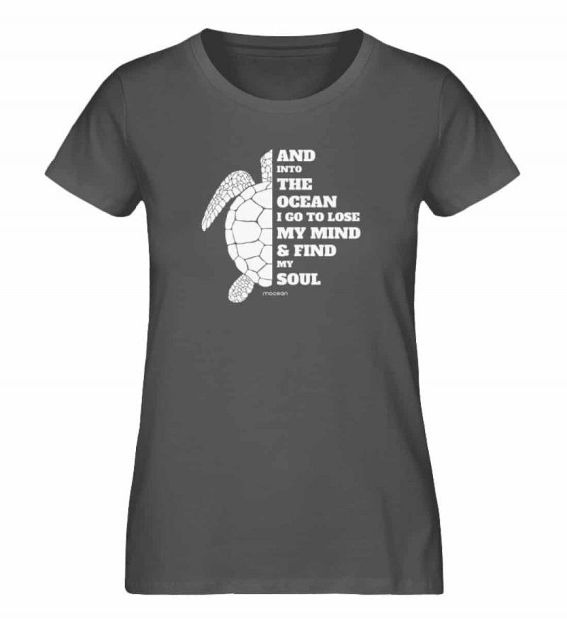 And into the Ocean - Damen Premium Bio T-Shirt - anthracite