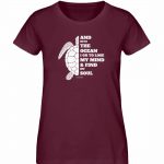 And into the Ocean – Damen Premium Bio T-Shirt – burgundy