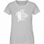 And into the Ocean – Damen Premium Bio T-Shirt – heather grey