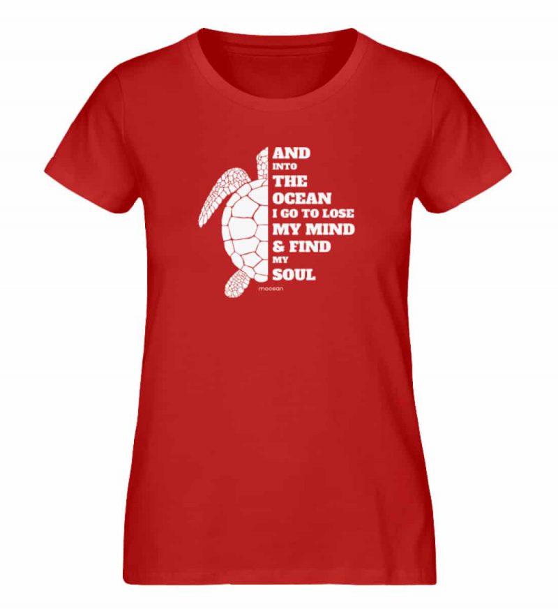 And into the Ocean - Damen Premium Bio T-Shirt - red