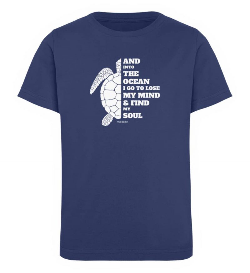 And into the Ocean - Kinder Organic T-Shirt - french navy