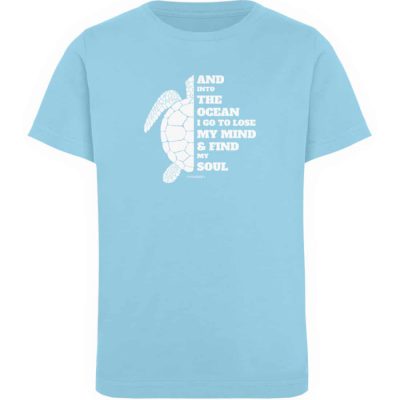 And into the Ocean - Kinder Organic T-Shirt - sky blue