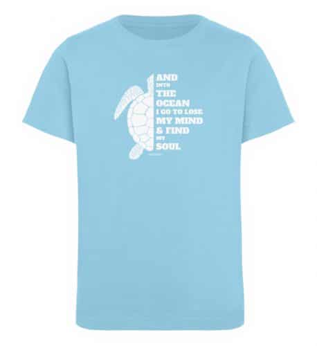 And into the Ocean - Kinder Organic T-Shirt - sky blue