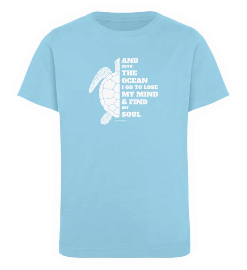And into the Ocean - Kinder Organic T-Shirt - sky blue