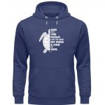And into the Ocean – Premium Unisex Bio Hoodie – navy