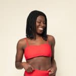 Bandeau Bikini Top aus Econyl in red