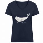 Beluga – Damen Bio V T-Shirt – french navy