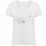 Beluga – Damen Bio V T-Shirt – white