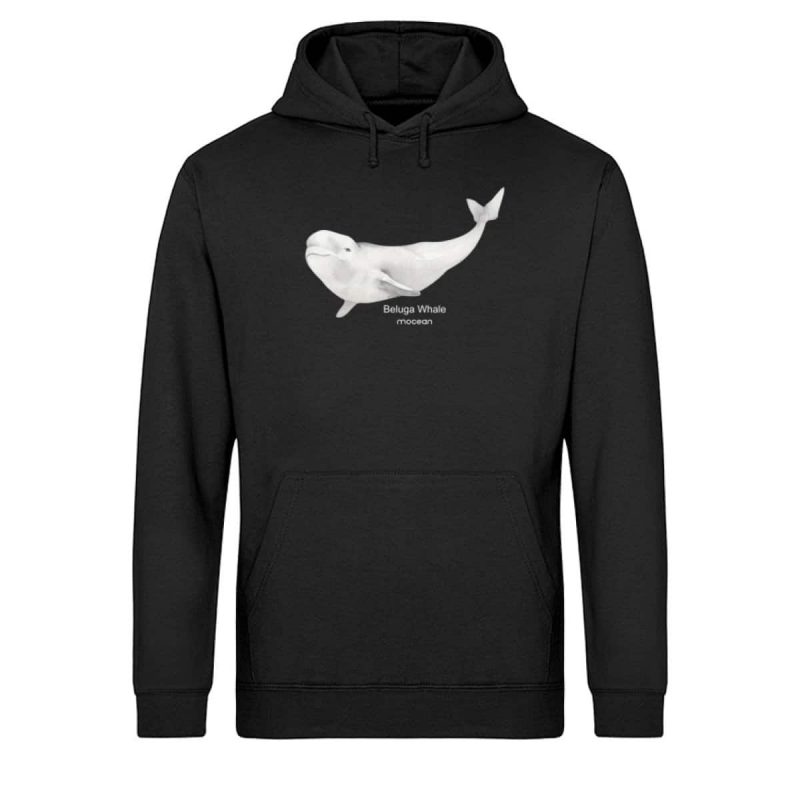 Beluga- Light Unisex Bio Hoodie - black
