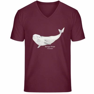 Beluga - Unisex Bio V T-Shirt - burgundy