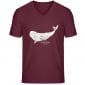 Beluga - Unisex Bio V T-Shirt - burgundy