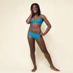 Econyl gekreuztes Bikini Top in horizon