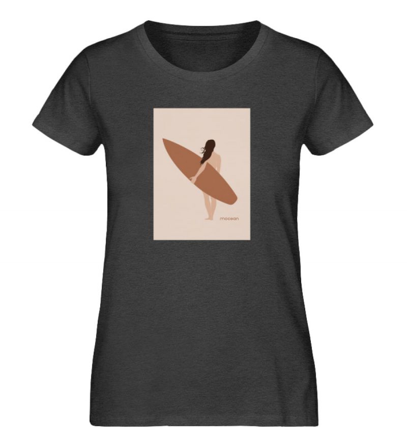 Boho Beachgirl - Damen Premium Bio T-Shirt - darkheathergrey