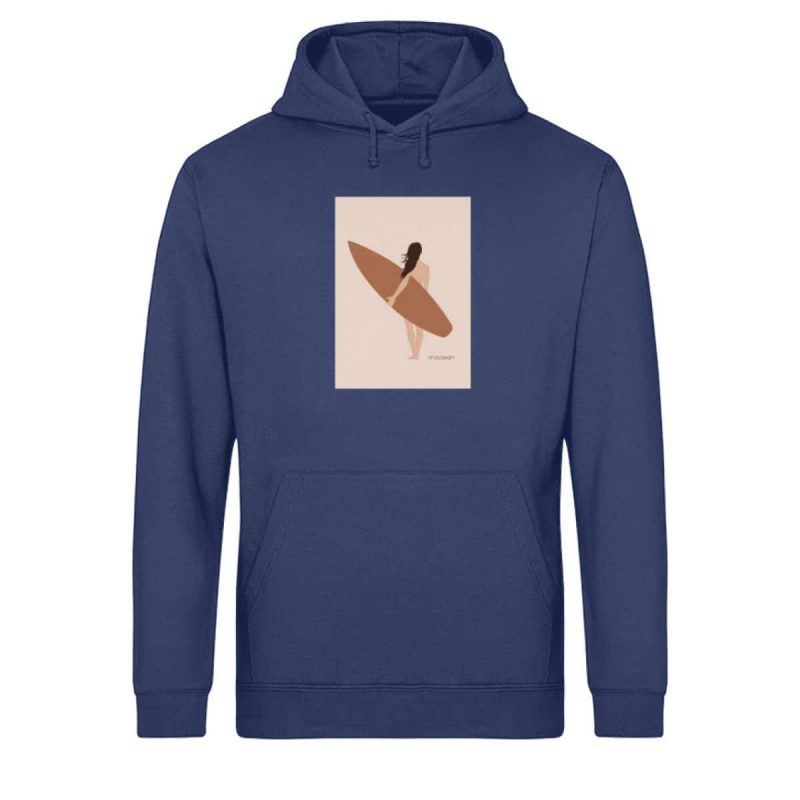 Boho Surfgirl - Light Unisex Bio Hoodie - navy blue