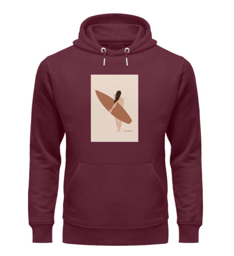 Boho Beachgirl - Premium Unisex Bio Hoodie - burgundy