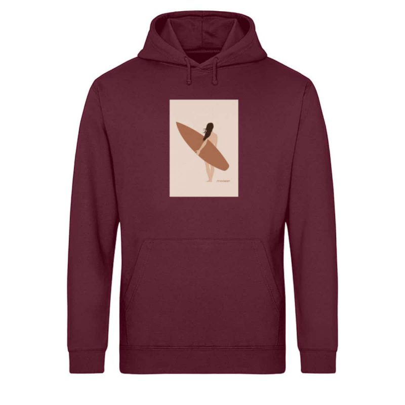 Boho Surfgirl - Light Unisex Bio Hoodie - burgundy
