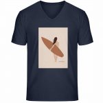 Boho Beachgirl – Unisex Bio V T-Shirt – french navy