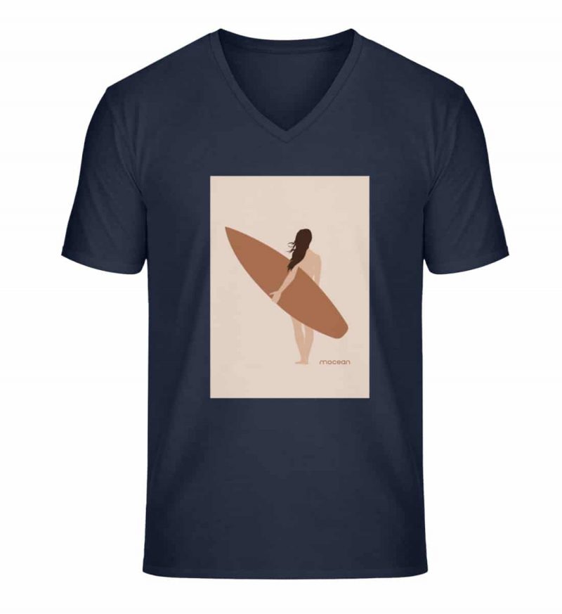 Boho Beachgirl - Unisex Bio V T-Shirt - french navy