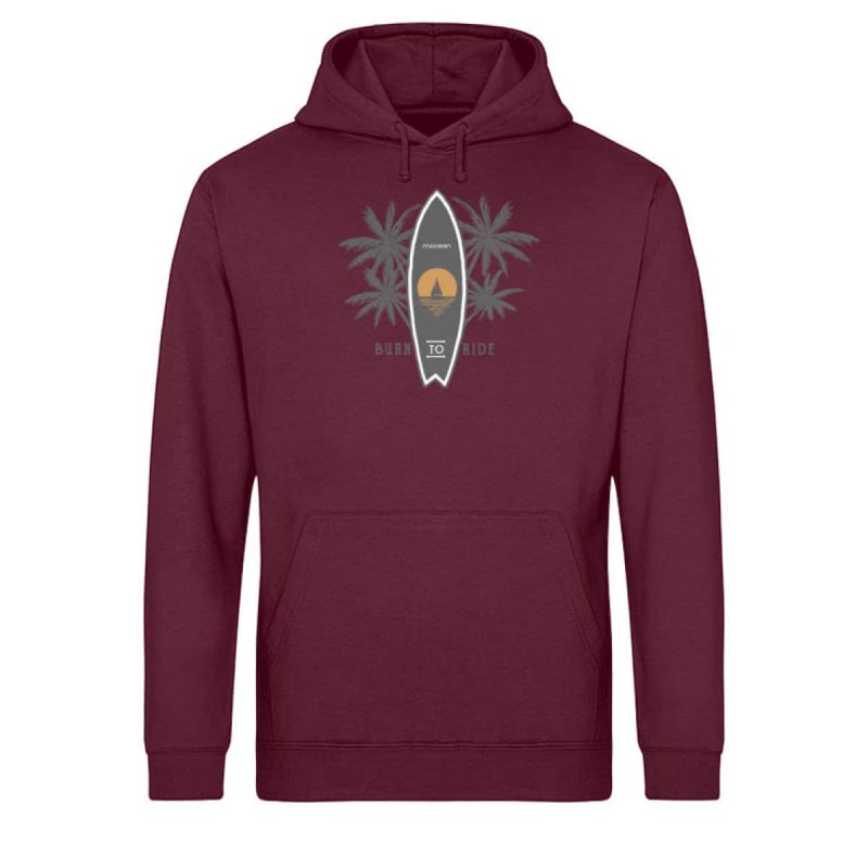 Burn to Ride - Light Unisex Bio Hoodie - burgundy