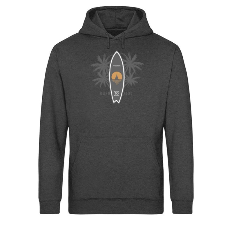 Burn to Ride - Light Unisex Bio Hoodie - dark heathergrey