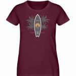 Burn to Ride – Damen Premium Bio T-Shirt – burgundy