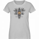 Burn to Ride – Damen Premium Bio T-Shirt – heather grey
