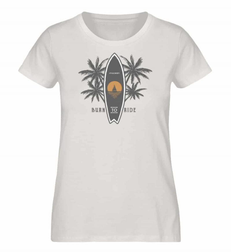 Burn to Ride - Damen Premium Bio T-Shirt - vintage white