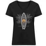 Burn To Ride – Damen Bio V T-Shirt – black