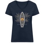 Burn To Ride – Damen Bio V T-Shirt – french navy