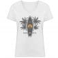 Burn To Ride - Damen Bio V T-Shirt - white