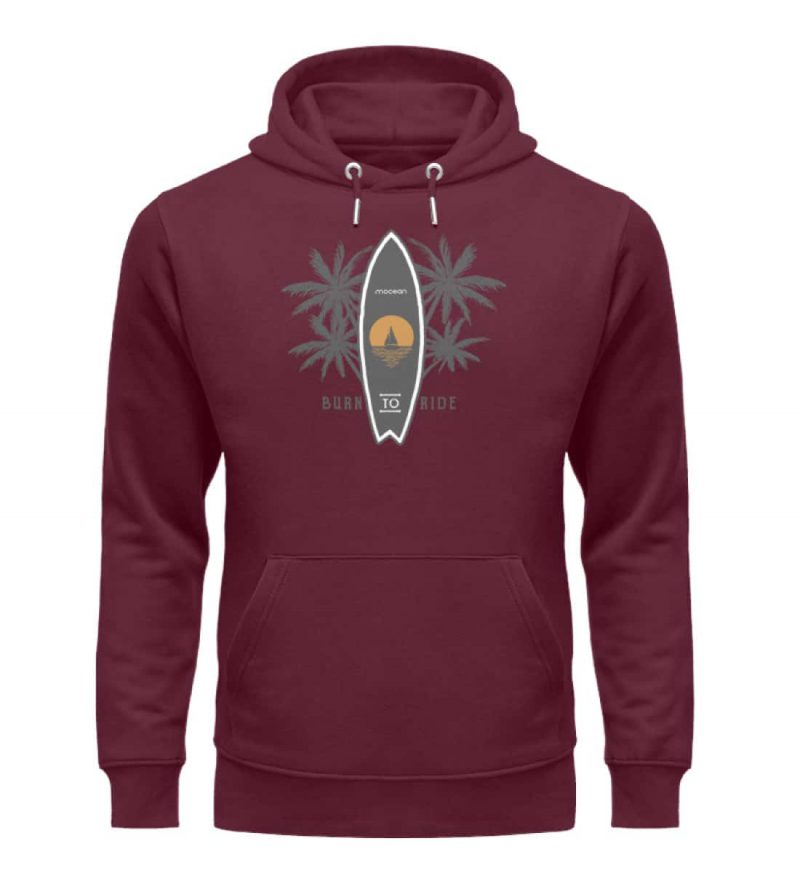 Burn to Ride - Premium Unisex Bio Hoodie - burgundy