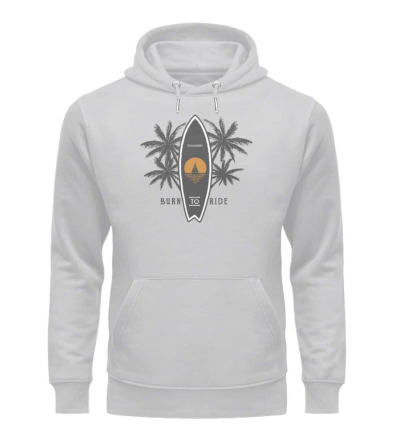 Burn to Ride - Premium Unisex Bio Hoodie - heathergrey
