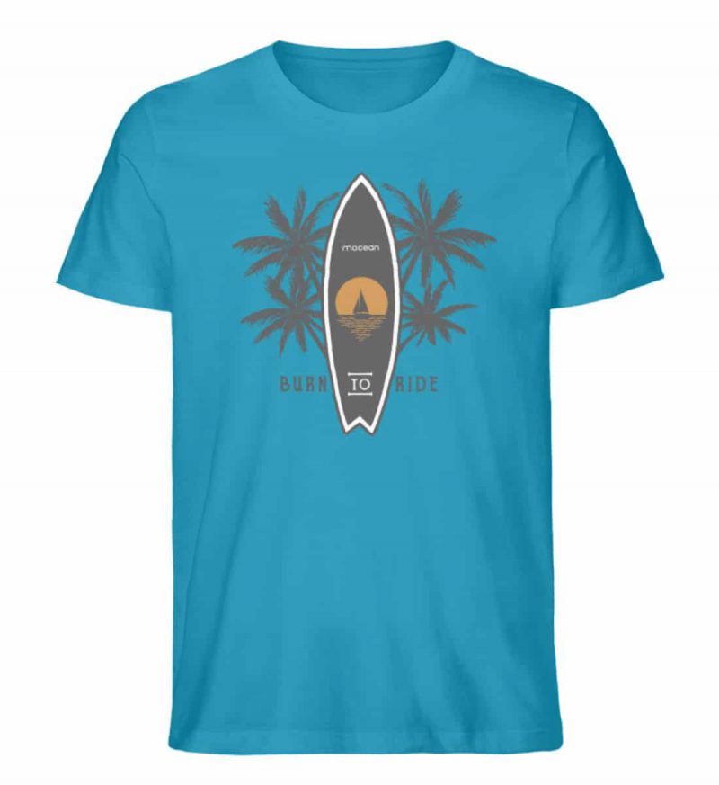 Burn to Ride - Unisex Bio T-Shirt - azure