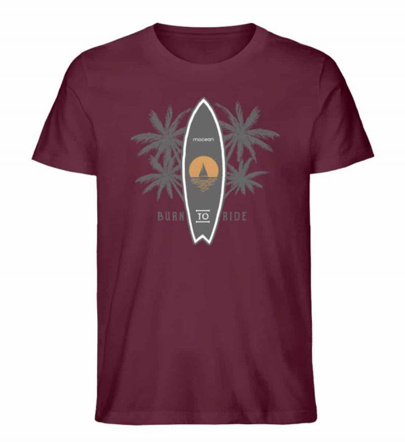 Burn to Ride - Unisex Bio T-Shirt - burgundy