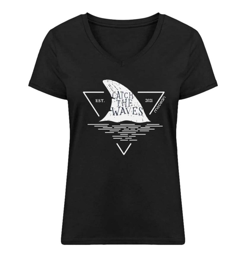 Catch - Damen Bio V T-Shirt - black